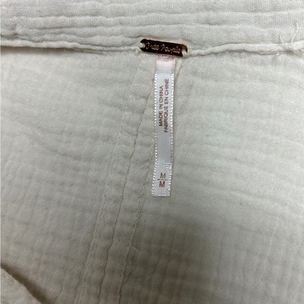 Free People Cream Button Down Shirt - Picture 4 of 10